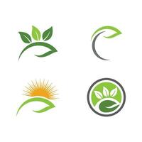 logos de l'écologie des feuilles d'arbre vert vecteur