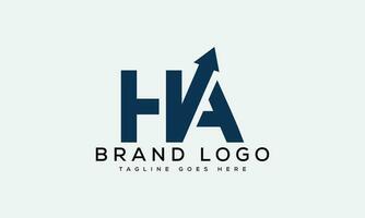lettre Ha logo conception vecteur modèle conception pour marque.