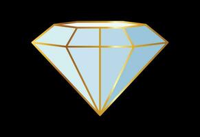 d'or Couleur brillant diamant brillant logo vecteur conception