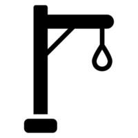 icône de glyphe de gibet vecteur
