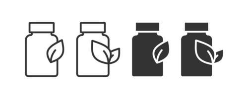 nutritionnel supplément bouteille ligne icône. vecteur illustration conception.