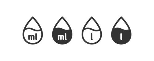 litre, ml icône. vecteur illustration conception.