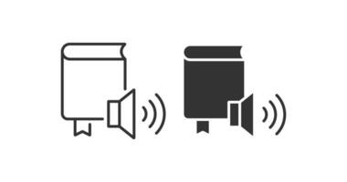 l'audio livre icône. vecteur illustration conception.