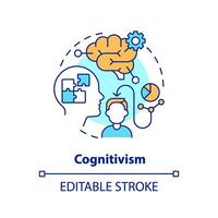 2d modifiable multicolore cognitivisme icône, Facile isolé vecteur, apprentissage théories mince ligne illustration. vecteur