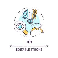 2d modifiable multicolore itr icône, Facile isolé vecteur, climat métrique mince ligne illustration. vecteur