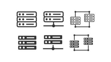 ordinateur serveur icône. réseau centre illustration symbole. signe l'informatique Matériel vecteur