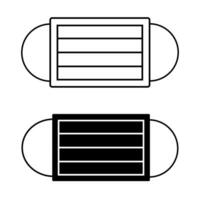 médical masque icône. sécurité de virus et microbes symbole. signe soins de santé la personne vecteur. vecteur