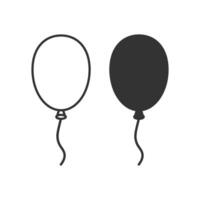 ballon icône. air balon symbole. signe fête décoration vecteur. vecteur