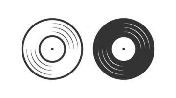 vinyle icône. lp logo symbole. signe dj vecteur. vecteur