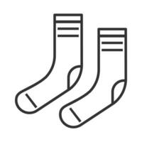 chaussettes icône. jambe vêtements symbole. signe blanchisserie vecteur. vecteur