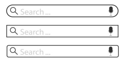 chercher bar microphone Icônes. site Internet champ symbole. signe app bouton vecteur. vecteur