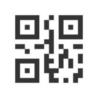 qr code icône. analyse moi symbole. signe mobile autocollant, code à barre vecteur. vecteur