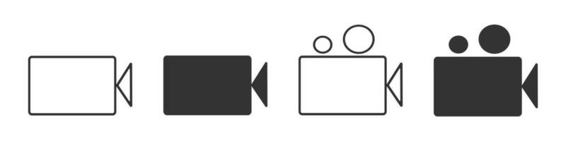 vidéo caméra icône. film enregistrement symbole. signe caméscope vecteur. vecteur