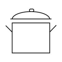 casserole icône. outil pour cuisine symbole. signe pot vecteur. vecteur