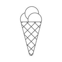 la glace crème icône. dessert symbole. signe du froid casse-croûte vecteur. vecteur