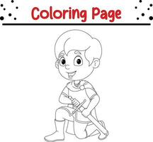 content prince avec épée coloration page vecteur