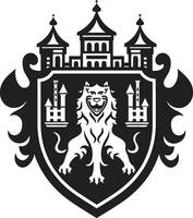 noble crête silhouette vecteur conception Royal chevaleresque emblème noir vecteur icône