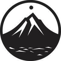 enfer impact noir vecteur logo pour volcan pics volcan valeur montagneux majesté dans noir emblème