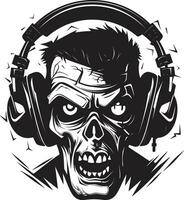 macabre mixer zombi dj vecteur zombi Danse sol confiture vecteur conception