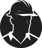 constructif héros ouvrier vecteur icône site superviseur construction ouvrier