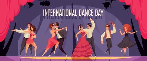composition de la journée internationale de la danse vecteur