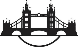 classique ville icône vecteur noir Londres Londres point de repère silhouette vecteur icône