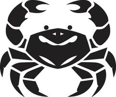Crabe crête vecteur Crabe icône pince protecteur Crabe emblème vecteur
