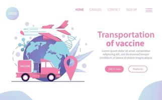 page Web sur le transport des vaccins vecteur