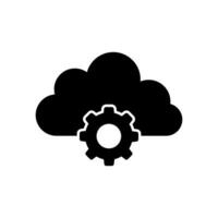 icône de vecteur internet des objets. signe d'illustration de service cloud. symbole de communication.