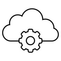 icône de vecteur internet des objets. signe d'illustration de service cloud. symbole de communication.