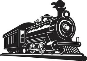 classique chemin de fer Voyage vecteur conception rétro train réseau noir icône