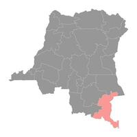 haut Katanga Province carte, administratif division de démocratique république de le congo. vecteur illustration.