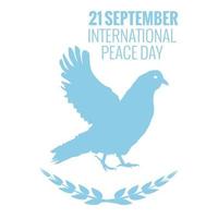 21 septembre fond de paix internationale. illustration vectorielle vecteur