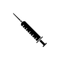 seringue icône vecteur. injection illustration signe. analyses symbole. vaccin logo. vecteur