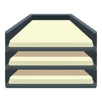 cabinet papier plateau icône dessin animé vecteur. lettre boîte de réception vecteur