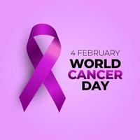 Contexte médical de la journée mondiale du cancer du 4 février vecteur