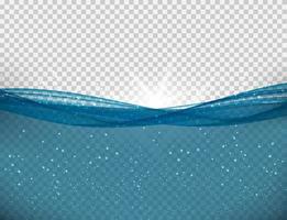 vague de l'océan sous-marin bleu abstrait vecteur