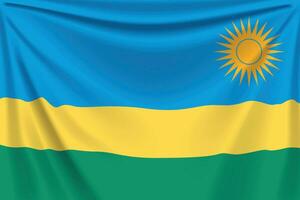 retour drapeau Rwanda vecteur