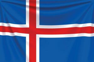 retour drapeau Islande vecteur