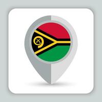 Vanuatu drapeau épingle carte icône vecteur