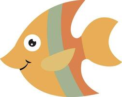 emoji de une souriant Orange poissondessin animé poisson, vecteur ou Couleur illustration