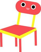 emoji de une souriant rouge chaisedessin animé chaise, vecteur ou Couleur illustration