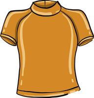 Orange des sports chemise, illustration, vecteur sur blanc Contexte