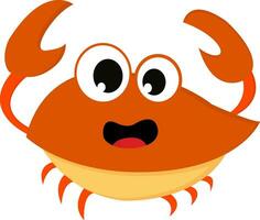 Orange Crabe dans le mer vecteur ou Couleur illustration