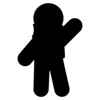 noir silhouette de pain d'épice homme personnage vecteur