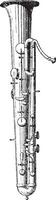 l'ophicléide, ancien instrument. vecteur