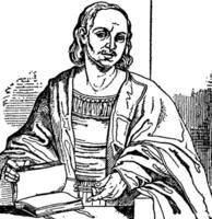 giovanni Boccace, ancien illustration vecteur