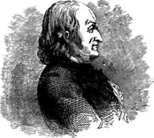 benjamin franklin, illustration vintage vecteur