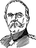 George Leo Caprivi, ancien illustration vecteur