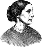 susan b. anthony, illustration vintage vecteur